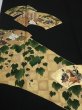 Photo1: 2U01z270  Japanese Kimono Silk  FABRIC Heian noble Black 62.2x29.5 (1)