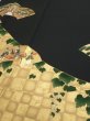 Photo3: 2U01z270  Japanese Kimono Silk  FABRIC Heian noble Black 62.2x29.5 (3)
