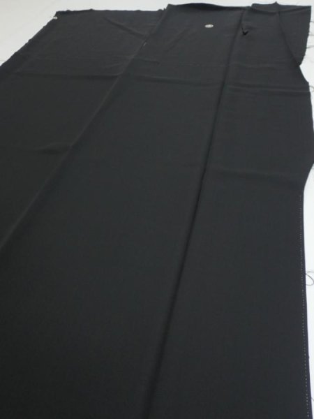 Photo6: 2U02z270  Japanese Kimono Silk  FABRIC Heian noble Black 59.1x28.7 (6)