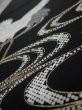 Photo3: 2U07z100  Japanese Kimono Silk  FABRIC Crane Black 67.7x14.8 (3)