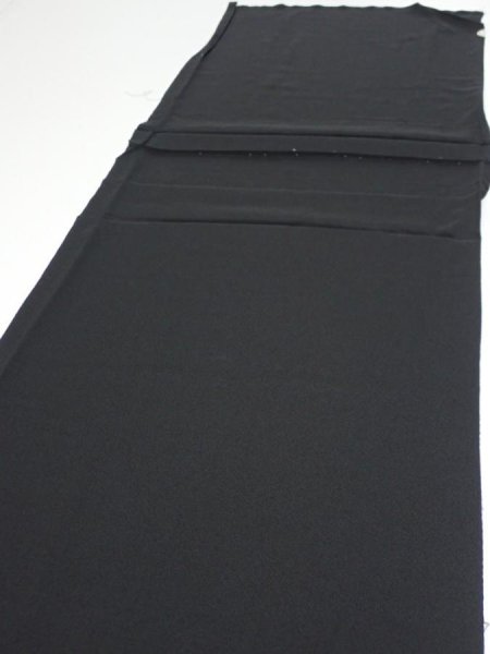 Photo4: 2U08z100  Japanese Kimono Silk  FABRIC Pine needle Black 67.7x15.0 (4)