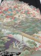 Photo1: 2T01z140  Japanese Kimono Silk  FABRIC Garden Black 59.4x18.5 (1)