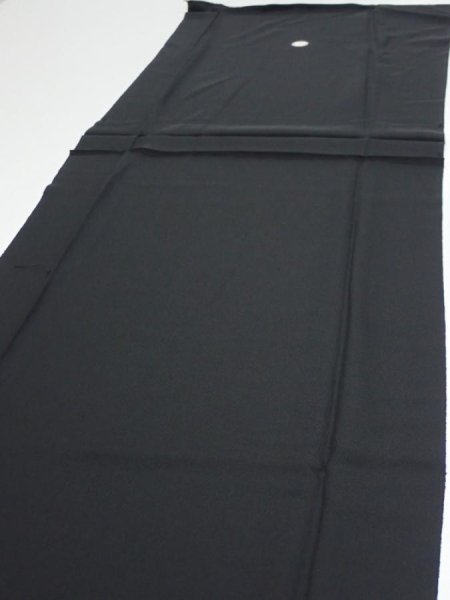 Photo5: 2T04z100  Japanese Kimono Silk  FABRIC Trees Black 67.7x14.6 (5)