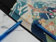 Photo11: 2T05z150  Japanese Kimono Silk  FABRIC  Black 57.5x18.5 (11)