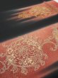 Photo4: 2T07z110  Japanese Kimono Silk  FABRIC  Black 71.7x14.6 (4)