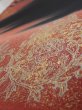 Photo3: 2T08z110  Japanese Kimono Silk  FABRIC  Black 70.9x14.6 (3)