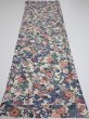 Photo5: 4B02z70  Japanese Kimono Silk  FABRIC Flowers Smoky white 41.7x14.6 (5)