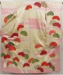 Photo1: 5106T06z990 Vintage Japanese Kimono Silk FURISODE Pine Light cream (1)