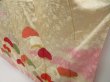 Photo4: 5106T06z990 Vintage Japanese Kimono Silk FURISODE Pine Light cream (4)