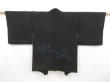 Photo1: 5106T10z540 Vintage Japanese Kimono Silk HAORI Pine Black (1)