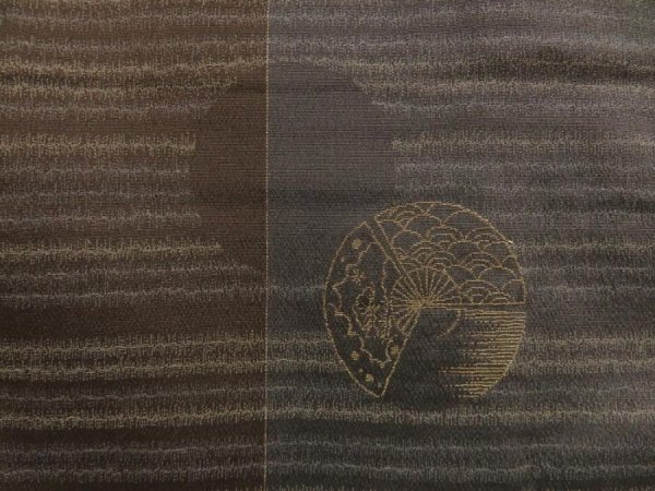 Photo6: 5106T11z640 Vintage Japanese Kimono Silk KOMON  Dark brown (6)