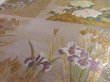 Photo5: 5115Y07z730  Japanese Kimono Silk FUKURO OBI Crane, Flowers  165.4x12.2 (5)