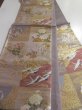 Photo6: 5115Y07z730  Japanese Kimono Silk FUKURO OBI Crane, Flowers  165.4x12.2 (6)