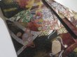Photo1: 5115Y08z940  Japanese Kimono Silk FUKURO OBI Makimono Black 173.2x12.2 (1)