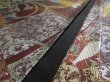 Photo2: 5115Y08z940  Japanese Kimono Silk FUKURO OBI Makimono Black 173.2x12.2 (2)
