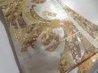 Photo1: 5115Y09z970  Japanese Kimono Silk FUKURO OBI Tabane-noshi Silver 168.5x12.2 (1)