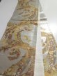 Photo6: 5115Y09z970  Japanese Kimono Silk FUKURO OBI Tabane-noshi Silver 168.5x12.2 (6)