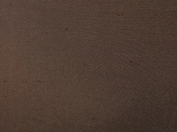 Photo4: 5107T02z890 Vintage Japanese Kimono Silk Men's  Plain Burnt brown (4)