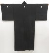 Photo1: 5107T03z920 Vintage Japanese Kimono Silk Men's  Plain Black (1)