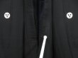 Photo8: 5107T03z920 Vintage Japanese Kimono Silk Men's  Plain Black (8)