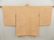 Photo1: 5107T05z630 Vintage Japanese Kimono Silk HAORI  Peach (1)