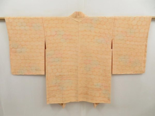 Photo1: 5107T05z630 Vintage Japanese Kimono Silk HAORI  Peach (1)