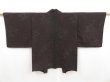 Photo1: 5107T09z560 Vintage Japanese Kimono Silk HAORI Stream Dark brown (1)
