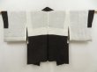 Photo6: 5107T09z560 Vintage Japanese Kimono Silk HAORI Stream Dark brown (6)