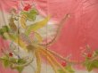 Photo6: 5107T11z1030 Vintage Japanese Kimono Silk FURISODE Phoenix Pink (6)