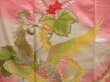 Photo7: 5107T11z1030 Vintage Japanese Kimono Silk FURISODE Phoenix Pink (7)
