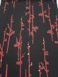 Photo1: 1L01z60  Japanese Kimono Silk  FABRIC Plum branch Black 40.9x14.2 (1)