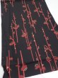 Photo2: 1L01z60  Japanese Kimono Silk  FABRIC Plum branch Black 40.9x14.2 (2)