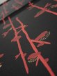 Photo4: 1L01z60  Japanese Kimono Silk  FABRIC Plum branch Black 40.9x14.2 (4)