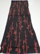 Photo5: 1L01z60  Japanese Kimono Silk  FABRIC Plum branch Black 40.9x14.2 (5)