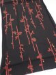 Photo2: 1L02z60  Japanese Kimono Silk  FABRIC Plum branch Black 40.9x14.4 (2)