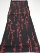 Photo5: 1L02z60  Japanese Kimono Silk  FABRIC Plum branch Black 40.9x14.4 (5)