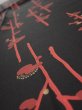 Photo4: 1L03z50  Japanese Kimono Silk  FABRIC Plum branch Black 48.4x10.2 (4)