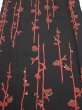 Photo1: 1L05z70  Japanese Kimono Silk  FABRIC Plum branch Black 44.1x14.4 (1)