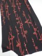Photo2: 1L05z70  Japanese Kimono Silk  FABRIC Plum branch Black 44.1x14.4 (2)