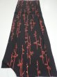 Photo5: 1L05z70  Japanese Kimono Silk  FABRIC Plum branch Black 44.1x14.4 (5)