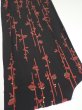 Photo2: 1L06z70  Japanese Kimono Silk  FABRIC Plum branch Black 44.1x14.4 (2)