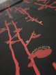 Photo4: 1L06z70  Japanese Kimono Silk  FABRIC Plum branch Black 44.1x14.4 (4)