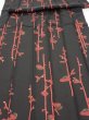 Photo1: 1L07z110  Japanese Kimono Silk  FABRIC Plum branch Black 80.3x14.4 (1)