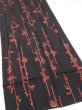 Photo2: 1L07z110  Japanese Kimono Silk  FABRIC Plum branch Black 80.3x14.4 (2)