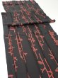 Photo3: 1L07z110  Japanese Kimono Silk  FABRIC Plum branch Black 80.3x14.4 (3)