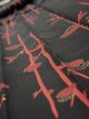 Photo4: 1L07z110  Japanese Kimono Silk  FABRIC Plum branch Black 80.3x14.4 (4)