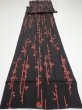 Photo5: 1L07z110  Japanese Kimono Silk  FABRIC Plum branch Black 80.3x14.4 (5)