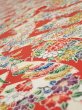 Photo3: 1L02z70  Japanese Kimono Crepe Silk  FABRIC Noshi Orange-Red 44.9x14.6 (3)