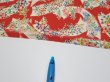 Photo7: 1L02z70  Japanese Kimono Crepe Silk  FABRIC Noshi Orange-Red 44.9x14.6 (7)