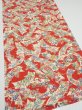 Photo2: 1L06z100  Japanese Kimono Crepe Silk  FABRIC Noshi Orange-Red 64.6x14.8 (2)
